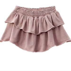 Vintage Havana Ruffle mini skirt mauve lilac Large T9